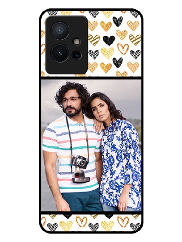 Custom iQOO Z6 5G Photo Printing on Glass Case - Love Symbol Design