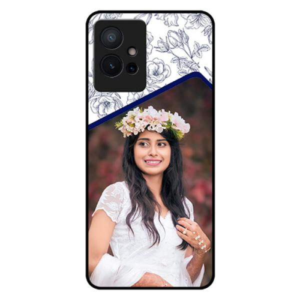 iQOO Z6 5G Personalized Glass Phone Case - Premium Floral Design