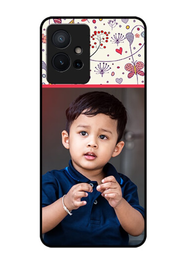 iQOO Z6 5G Custom Glass Mobile Case - Premium Floral Design