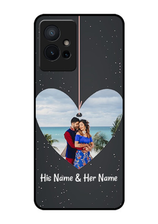 iQOO Z6 5G Custom Glass Phone Case - Hanging Heart Design