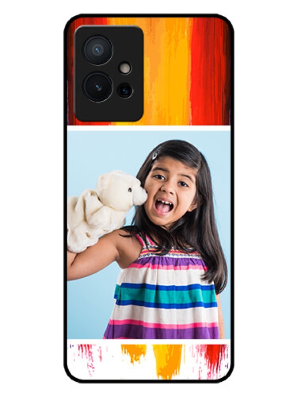 Custom iQOO Z6 5G Personalized Glass Phone Case - Multi Color Design