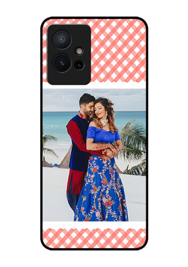 iQOO Z6 5G Personalized Glass Phone Case - Pink Pattern Design