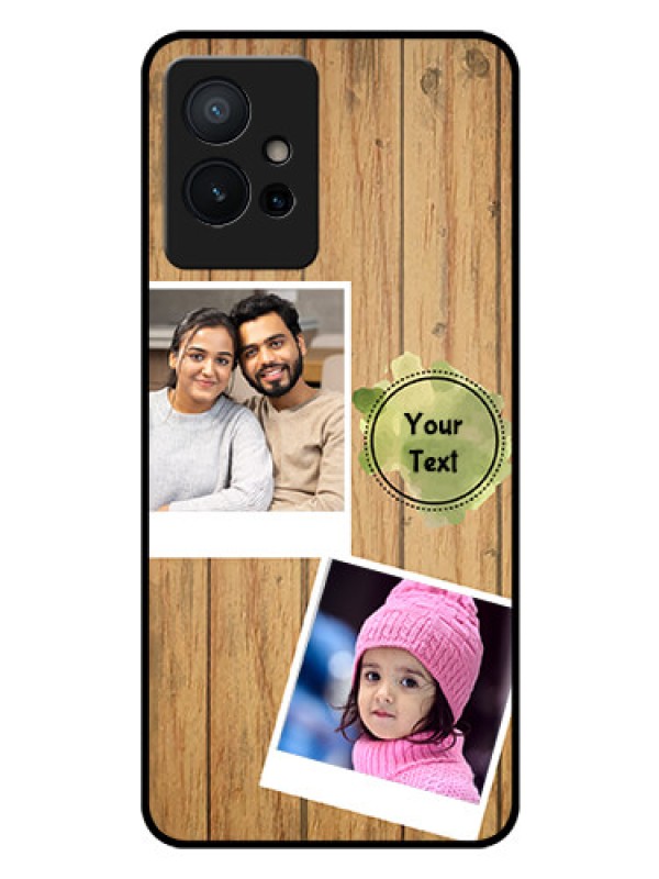 Custom iQOO Z6 5G Custom Glass Phone Case - Wooden Texture Design