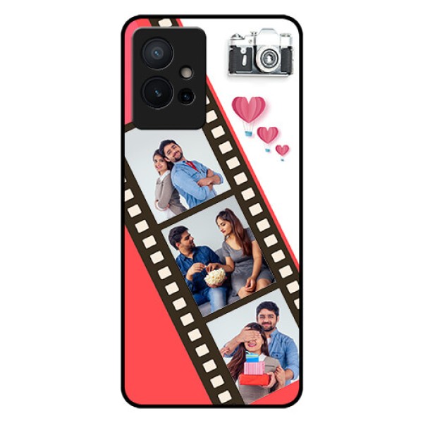 iQOO Z6 5G Personalized Glass Phone Case - 3 Image Holder with Film Reel iQOO Z6 5G Personalized Glass Phone Case - 3 Image Holder with Film Reel