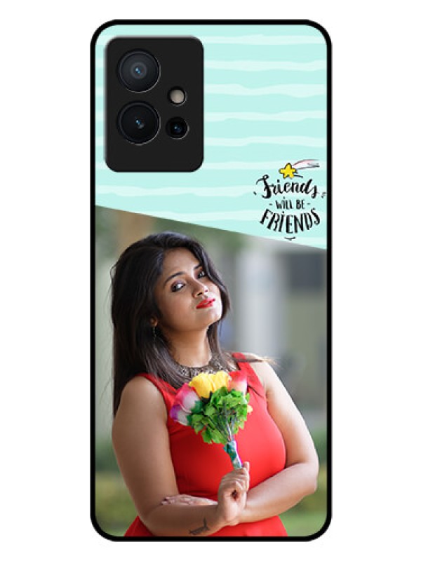 Custom iQOO Z6 5G Custom Glass Phone Case - Friends Picture Icon Design