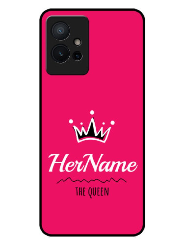 Custom iQOO Z6 5G Glass Phone Case Queen with Name