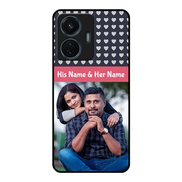 iQOO Z6 Lite 5G Custom Glass Mobile Case - Love Symbols Design