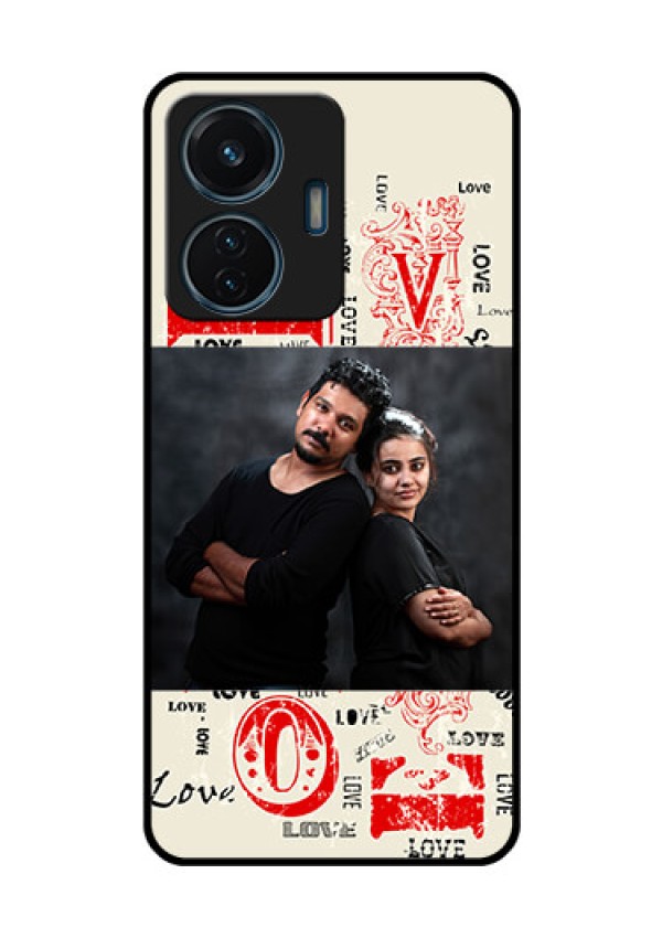 iQOO Z6 Lite 5G Photo Printing on Glass Case - Trendy Love Design Case