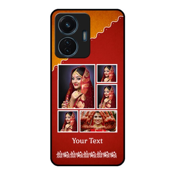 iQOO Z6 Lite 5G Personalized Glass Phone Case - Wedding Pic Upload Design