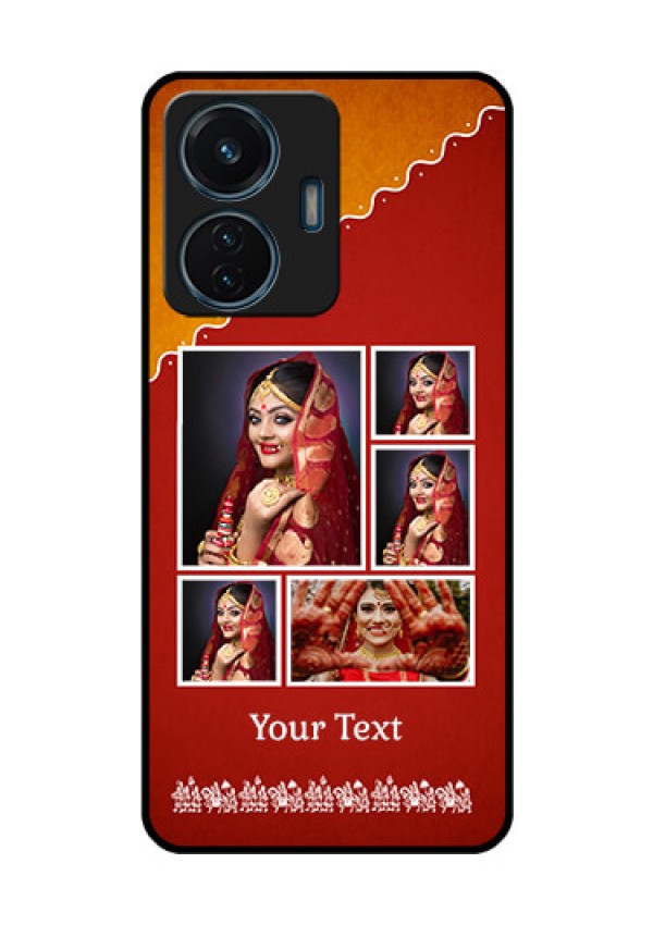iQOO Z6 Lite 5G Personalized Glass Phone Case - Wedding Pic Upload Design