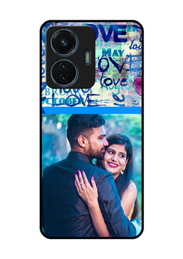iQOO Z6 Lite 5G Custom Glass Mobile Case - Colorful Love Design