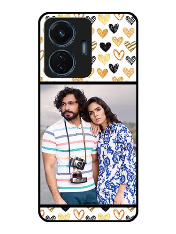 Custom iQOO Z6 Lite 5G Photo Printing on Glass Case - Love Symbol Design