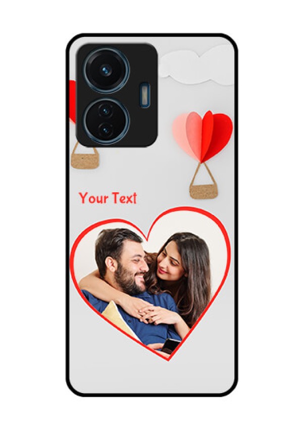 iQOO Z6 Lite 5G Custom Glass Mobile Case - Parachute Love Design