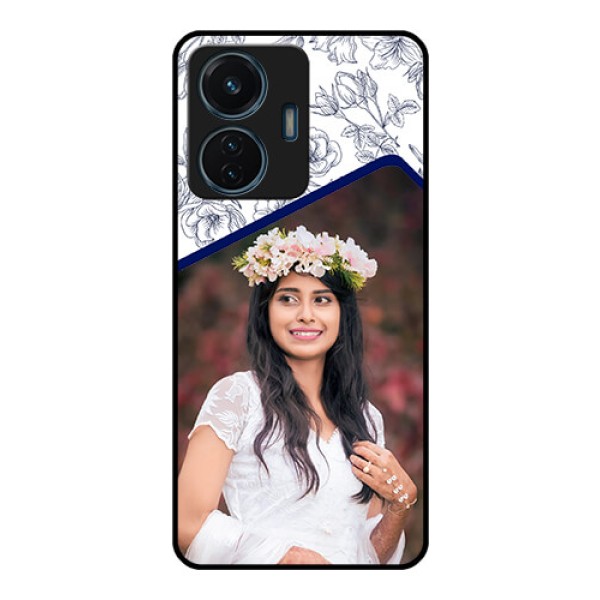 iQOO Z6 Lite 5G Personalized Glass Phone Case - Premium Floral Design