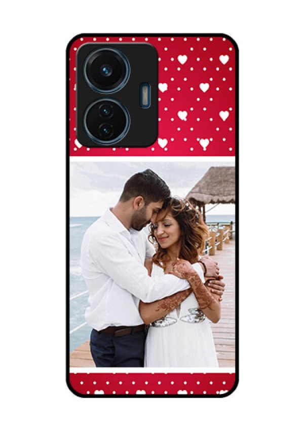 iQOO Z6 Lite 5G Photo Printing on Glass Case - Hearts Mobile Case Design