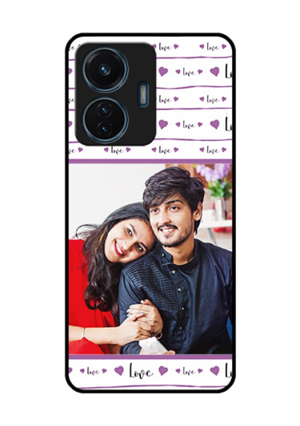 iQOO Z6 Lite 5G Custom Glass Mobile Case - Couples Heart Design