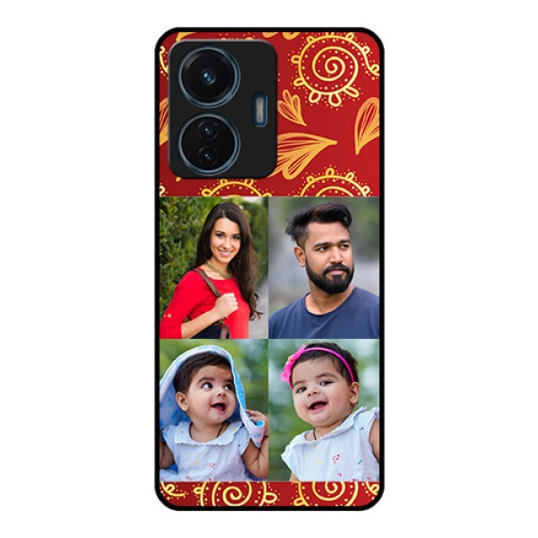 iQOO Z6 Lite 5G Photo Printing on Glass Case - 4 Image Traditional Design