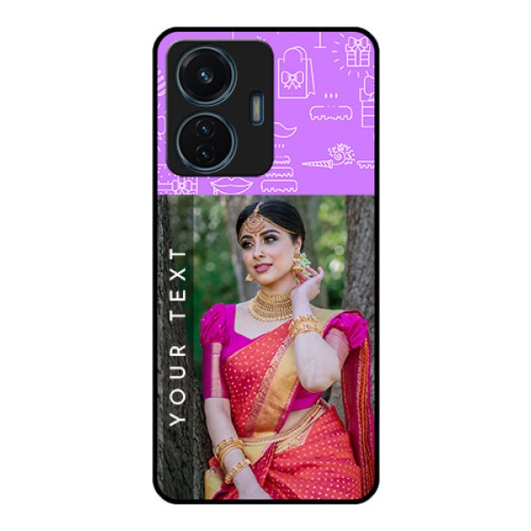 iQOO Z6 Lite 5G Custom Glass Mobile Case - Birthday Icons Design