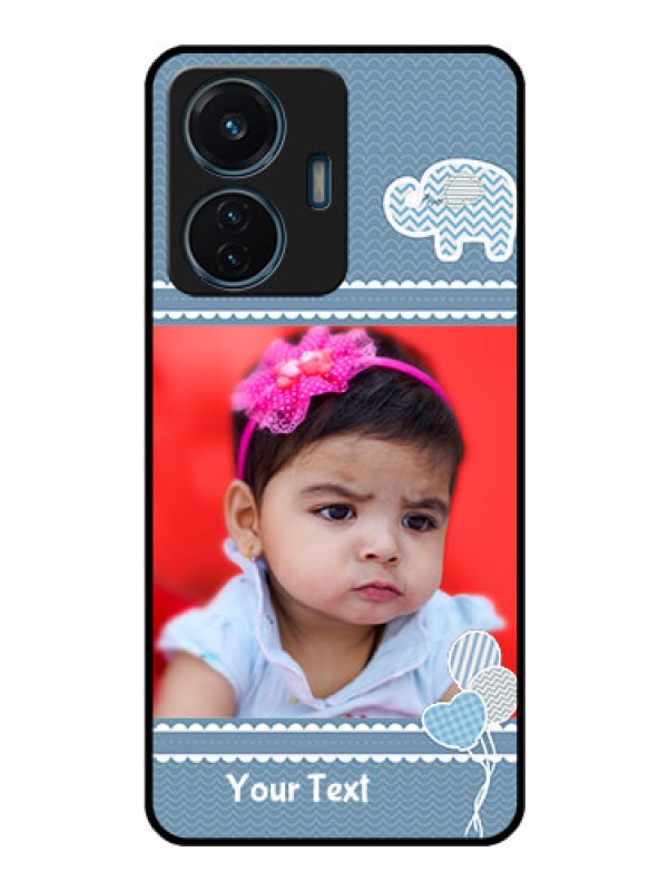 Custom iQOO Z6 Lite 5G Photo Printing on Glass Case - with Kids Pattern Design