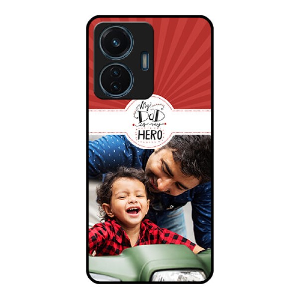 iQOO Z6 Lite 5G Photo Printing on Glass Case - My Dad Hero Design