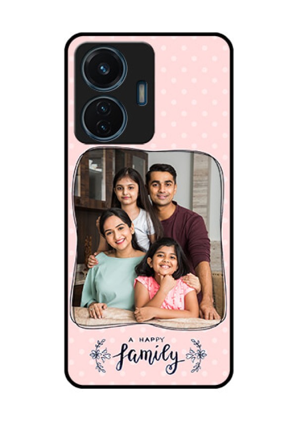 iQOO Z6 Lite 5G Custom Glass Phone Case - Family with Dots Design