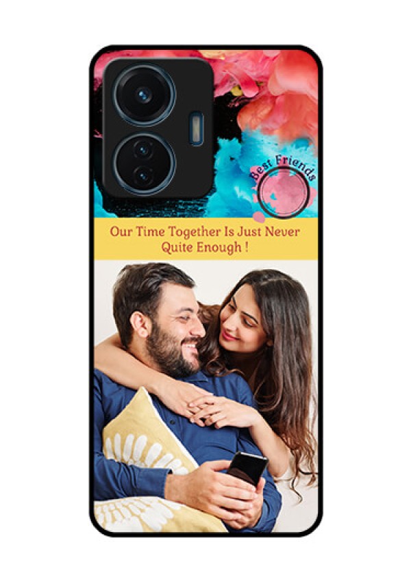 iQOO Z6 Lite 5G Custom Glass Mobile Case - Quote with Acrylic Painting Design