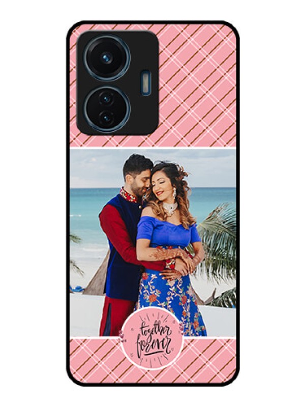 Custom iQOO Z6 Lite 5G Personalized Glass Phone Case - Together Forever Design