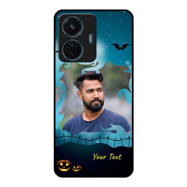 iQOO Z6 Lite 5G Custom Glass Phone Case - Halloween frame design