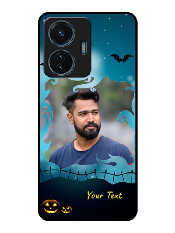 Custom iQOO Z6 Lite 5G Custom Glass Phone Case - Halloween frame design