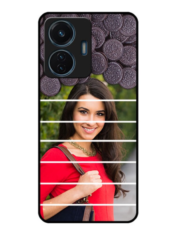Custom iQOO Z6 Lite 5G Custom Glass Phone Case - with Oreo Biscuit Design