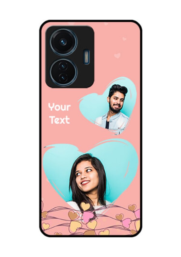iQOO Z6 Lite 5G Custom Glass Mobile Case - Love Doodle Design