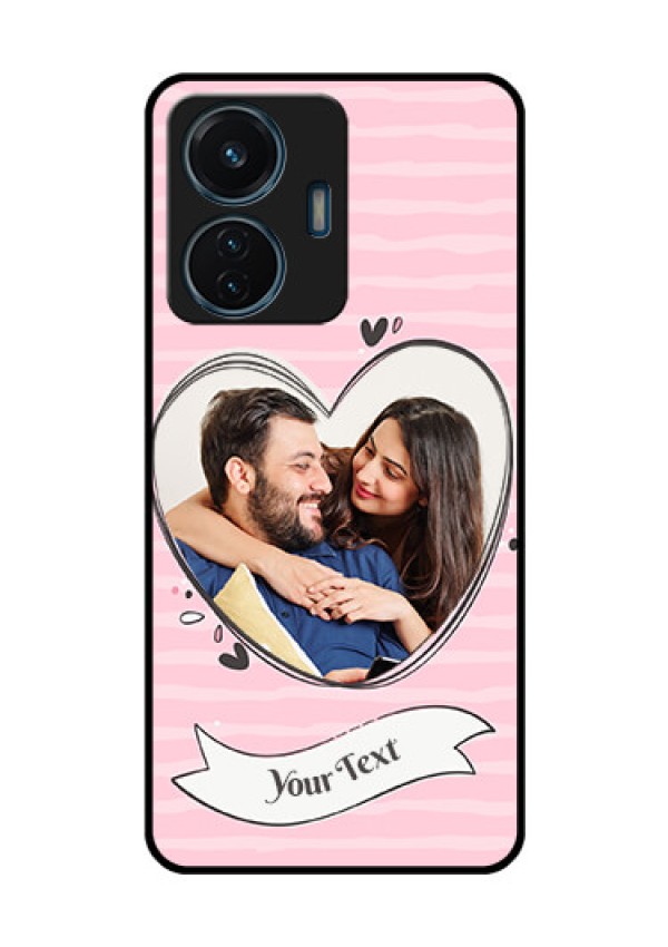 iQOO Z6 Lite 5G Custom Glass Phone Case - Vintage Heart Design