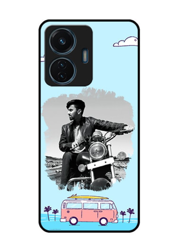 iQOO Z6 Lite 5G Photo Printing on Glass Case - Travel & Adventure Design
