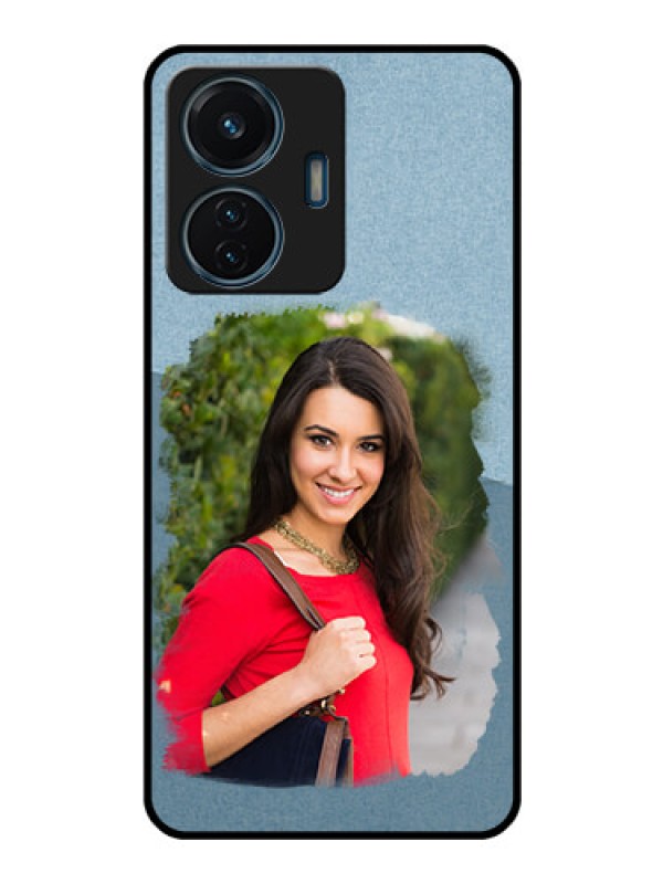 Custom iQOO Z6 Lite 5G Custom Glass Mobile Case - Grunge Line Art Design