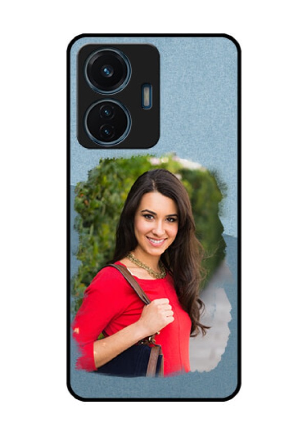 iQOO Z6 Lite 5G Custom Glass Mobile Case - Grunge Line Art Design