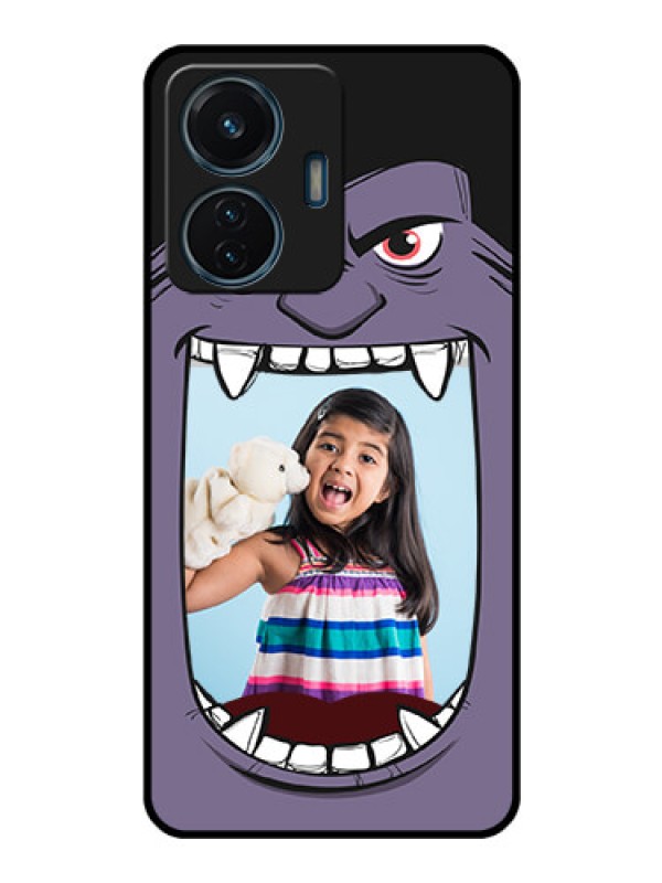 Custom iQOO Z6 Lite 5G Custom Glass Phone Case - Angry Monster Design