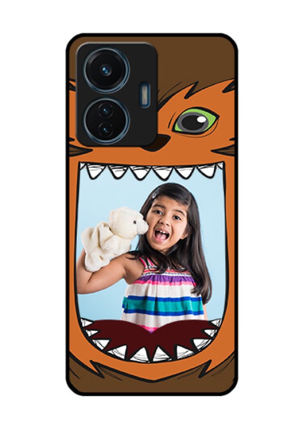 iQOO Z6 Lite 5G Photo Printing on Glass Case - Owl Monster Back Case Design