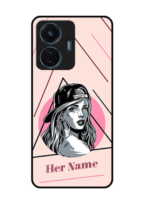 iQOO Z6 Lite 5G Personalized Glass Phone Case - Rockstar Girl Design