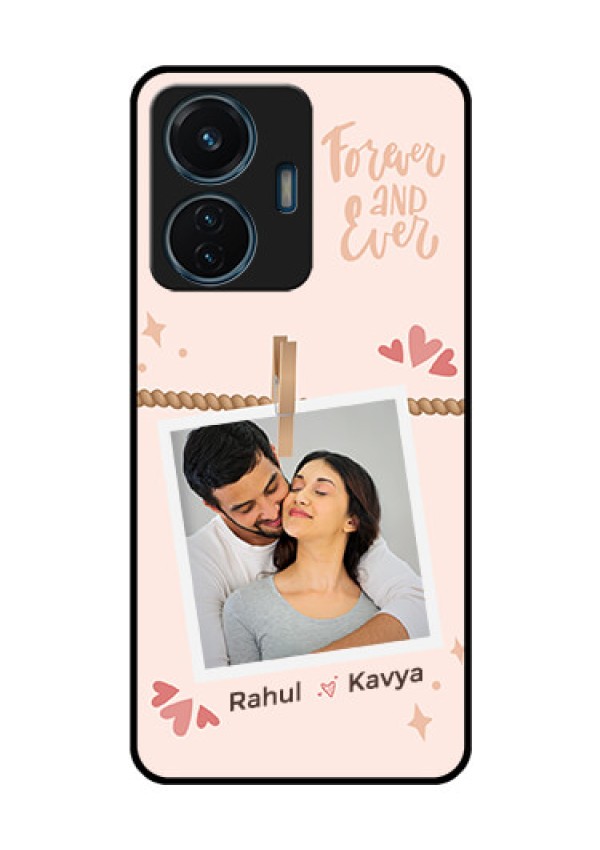 iQOO Z6 Lite 5G Custom Glass Phone Case - Forever and ever love Design