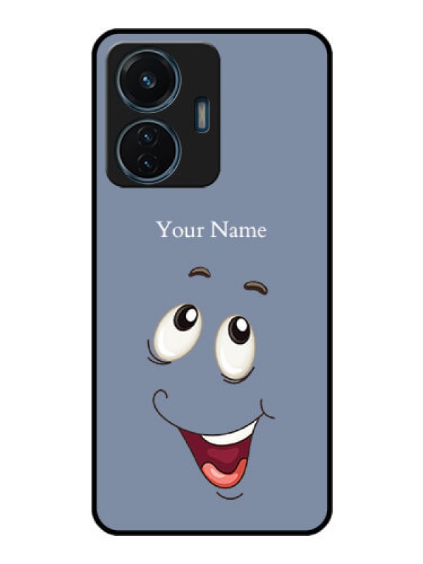 Custom iQOO Z6 Lite 5G Photo Printing on Glass Case - Laughing Cartoon Face Design