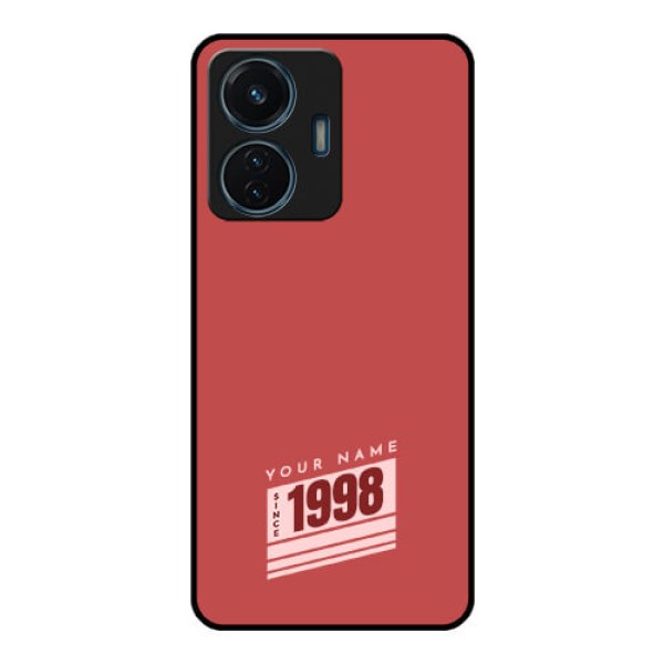 iQOO Z6 Lite 5G Custom Glass Phone Case - Red custom year of birth Design