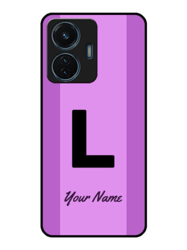 Custom iQOO Z6 Lite 5G Custom Glass Phone Case - Tricolor custom text Design