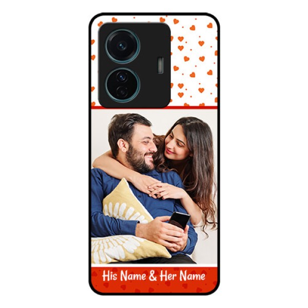 iQOO Z6 Pro 5G Custom Glass Phone Case - Orange Love Symbol Design iQOO Z6 Pro 5G Custom Glass Phone Case - Orange Love Symbol Design