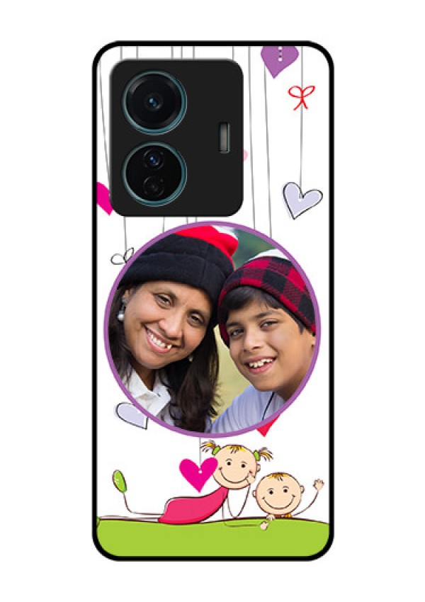 iQOO Z6 Pro 5G Photo Printing on Glass Case - Cute Kids Phone Case Design