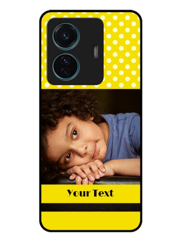 Custom iQOO Z6 Pro 5G Custom Glass Phone Case - Bright Yellow Case Design