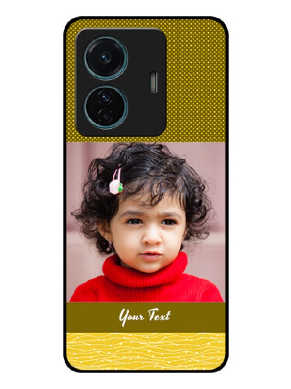 Custom iQOO Z6 Pro 5G Custom Glass Phone Case - Simple Green Color Design