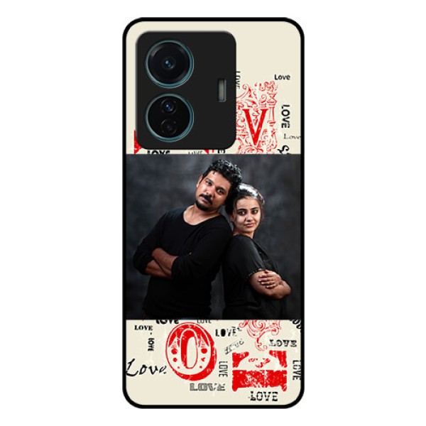 iQOO Z6 Pro 5G Photo Printing on Glass Case - Trendy Love Design Case