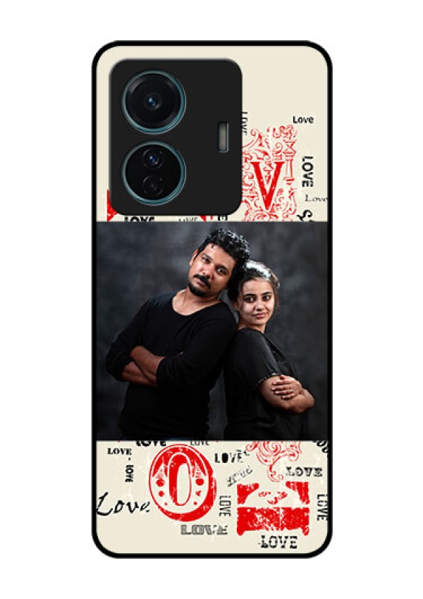 iQOO Z6 Pro 5G Photo Printing on Glass Case - Trendy Love Design Case