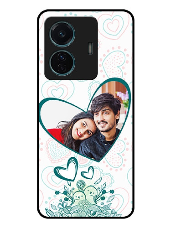 Custom iQOO Z6 Pro 5G Photo Printing on Glass Case - Premium Couple Design