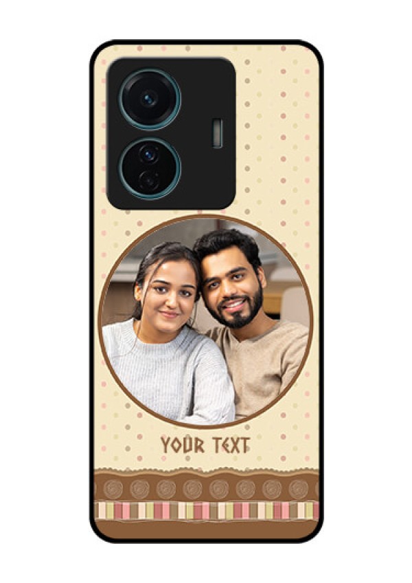 iQOO Z6 Pro 5G Custom Glass Mobile Case - Brown Dotted Mobile Case Design